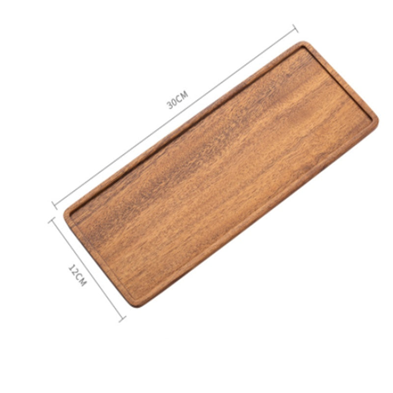 Walnut Japanese Tea Tray Coffee Cup Rectangular Solid Wood Dry Brewing Table